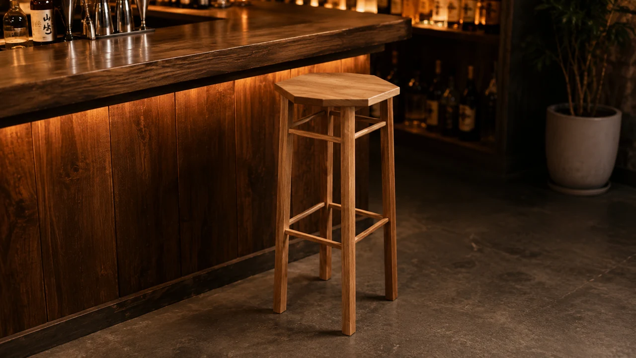 Hexagonal Bar Stool