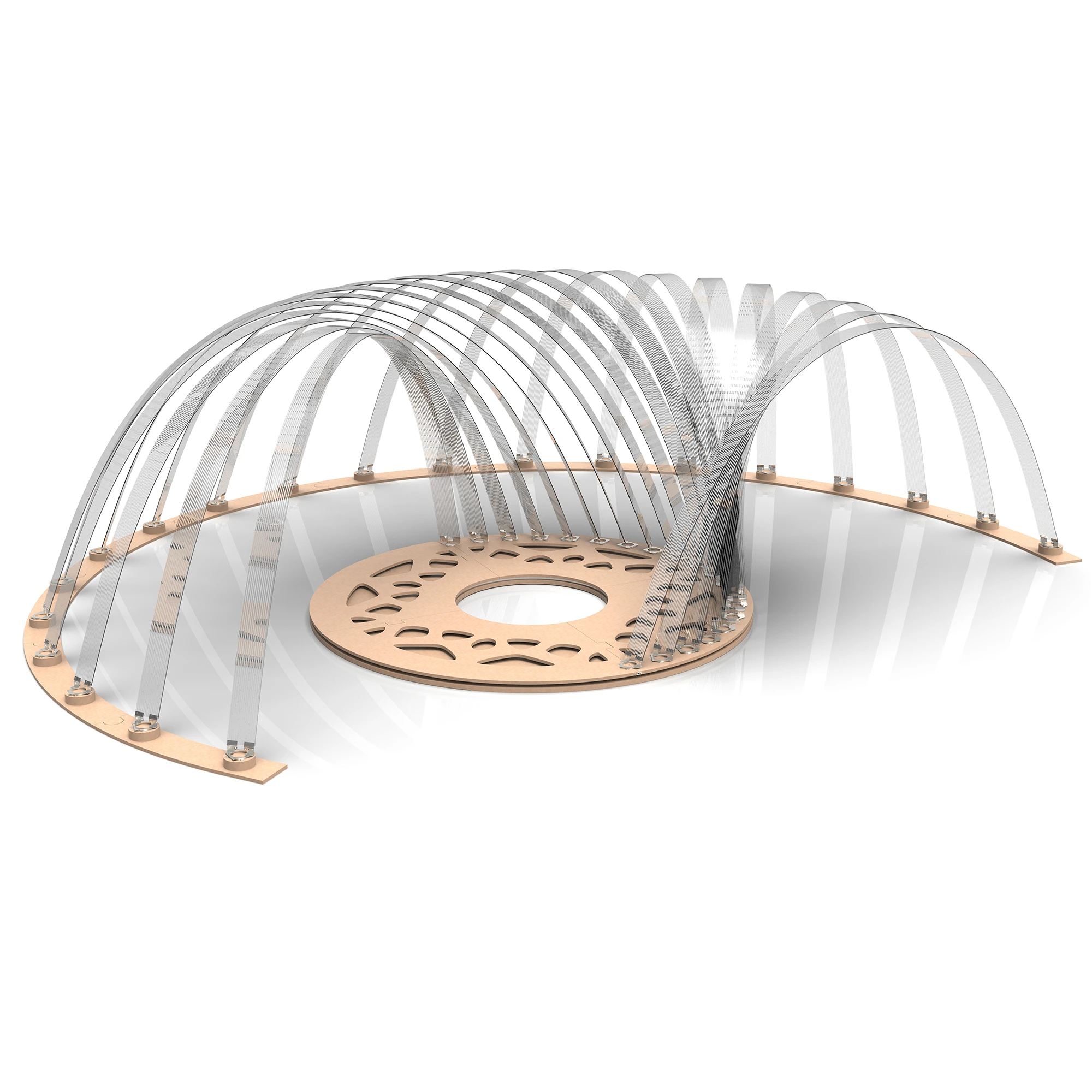 Creating novel dynamic architectural forms from kinetic elastica-ruled surfaces